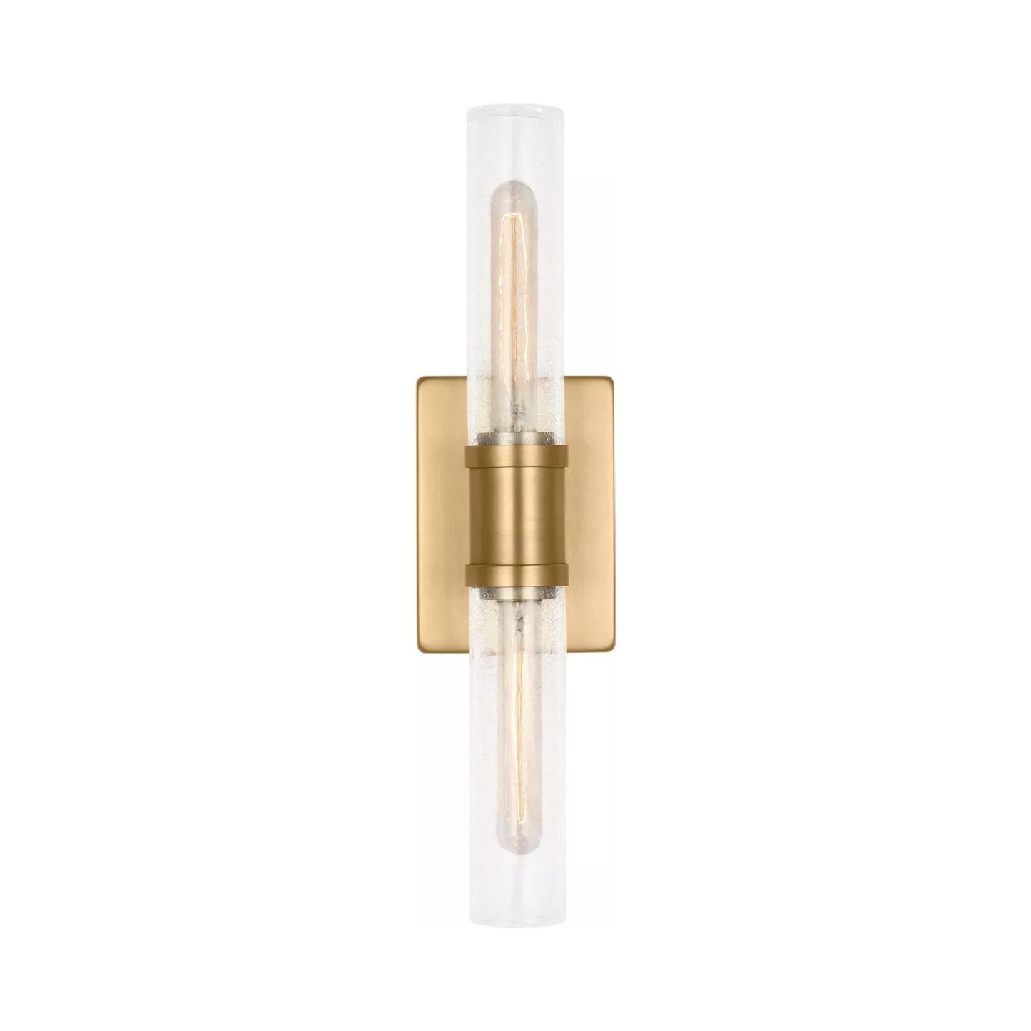 Keaton Bath Wall Light in Satin Brass/Clear Crackle (20-Inch).