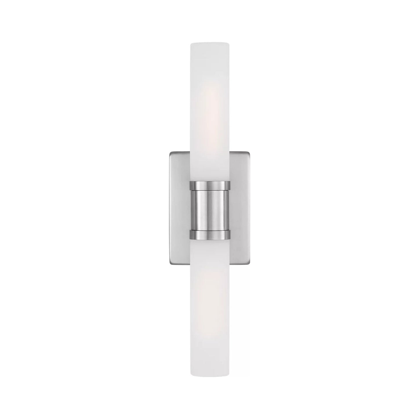 Keaton Bath Wall Light in Brushed Nickel/Etched Glass (20-Inch).
