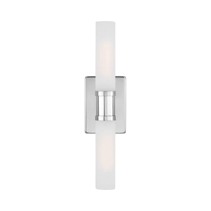 Keaton Bath Wall Light in Chrome/Etched Glass (20-Inch).