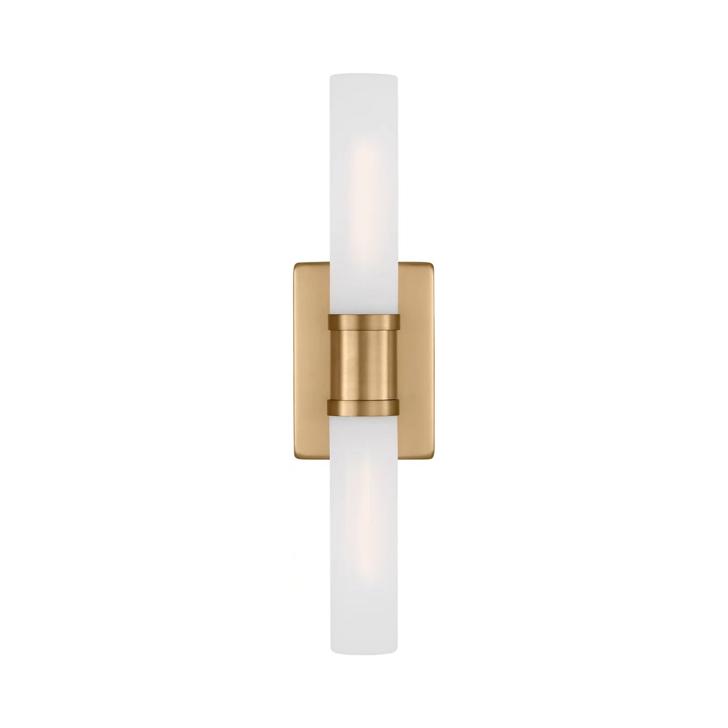 Keaton Bath Wall Light in Satin Brass/Etched Glass (20-Inch).
