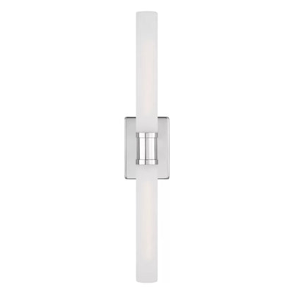 Keaton Bath Wall Light in Chrome/Etched Glass (30-Inch).