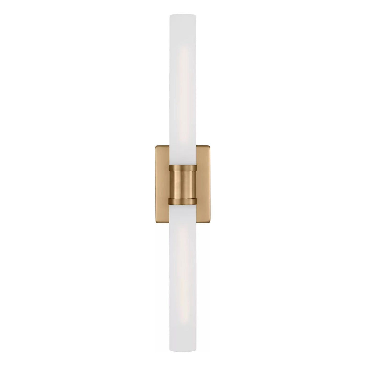 Keaton Bath Wall Light in Satin Brass/Etched Glass (30-Inch).