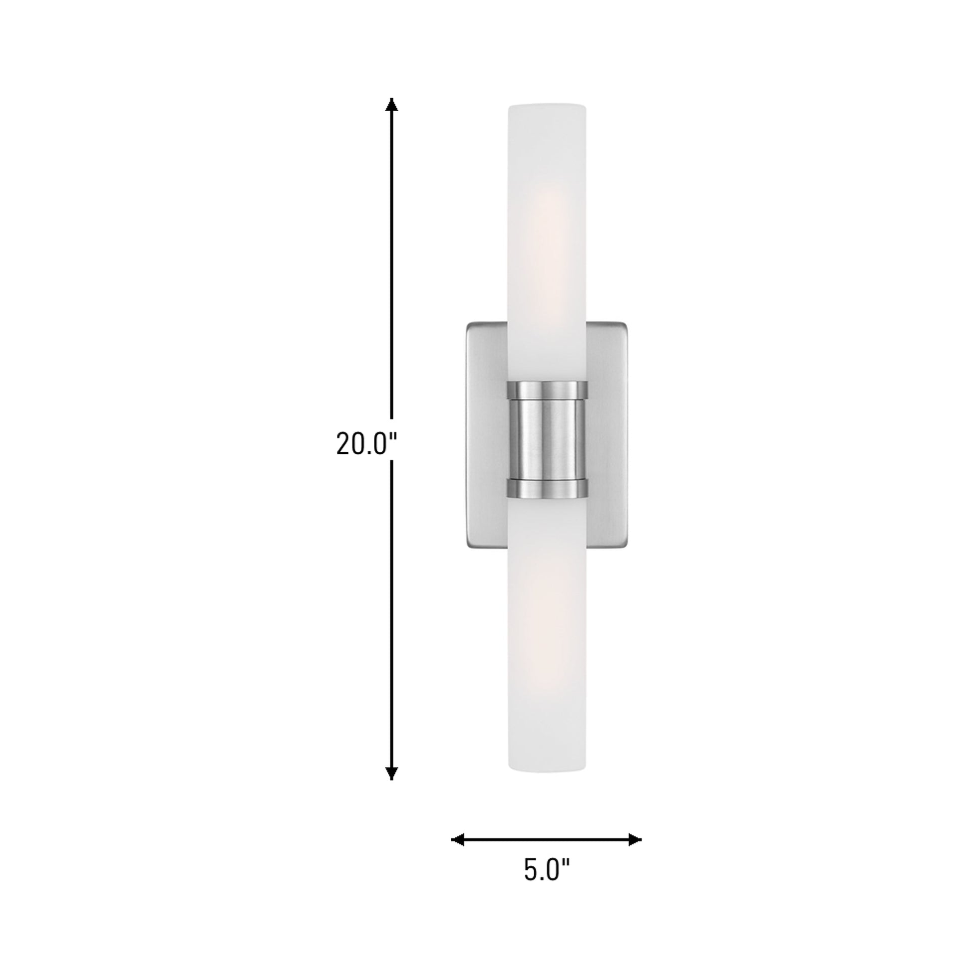 Keaton Bath Wall Light - line drawing.