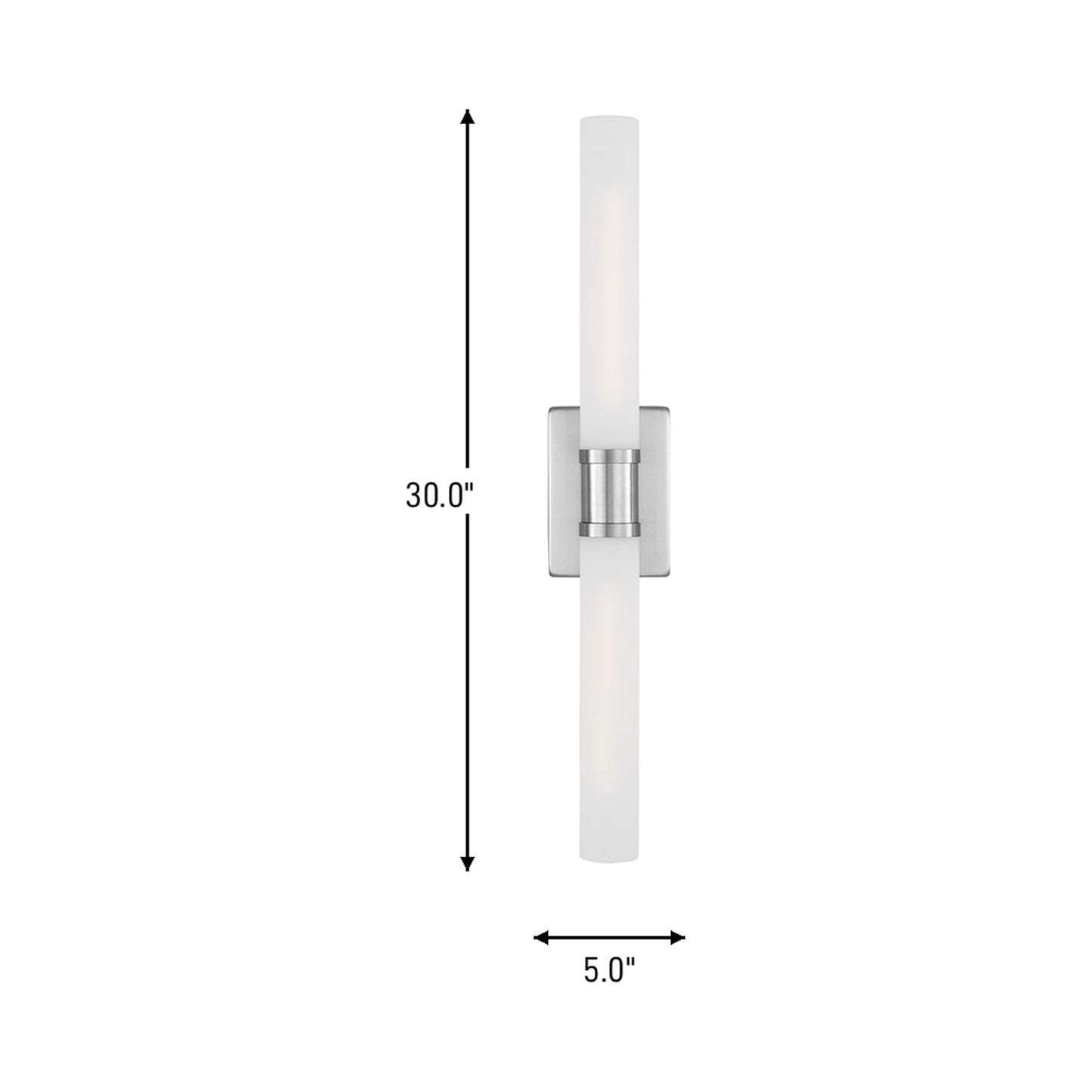 Keaton Bath Wall Light - line drawing.