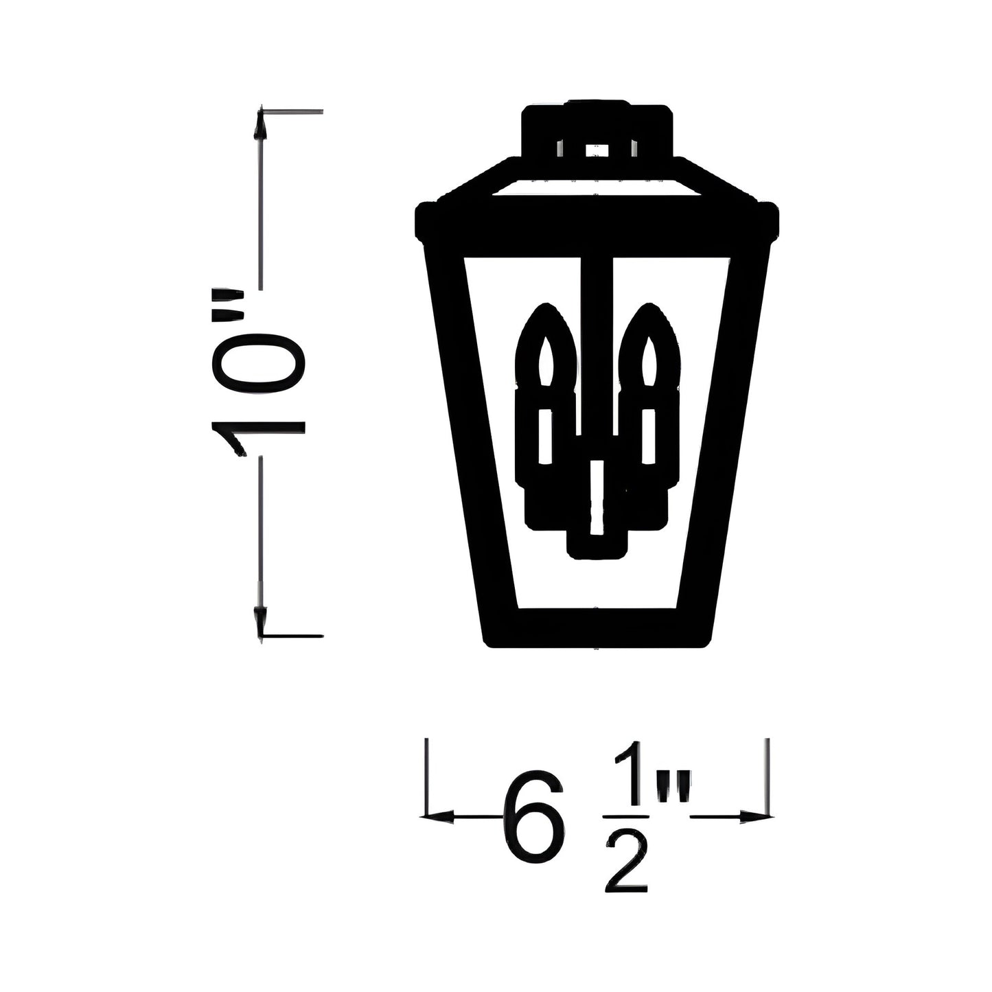 Kennewick Outdoor Wall Light - line drawing.