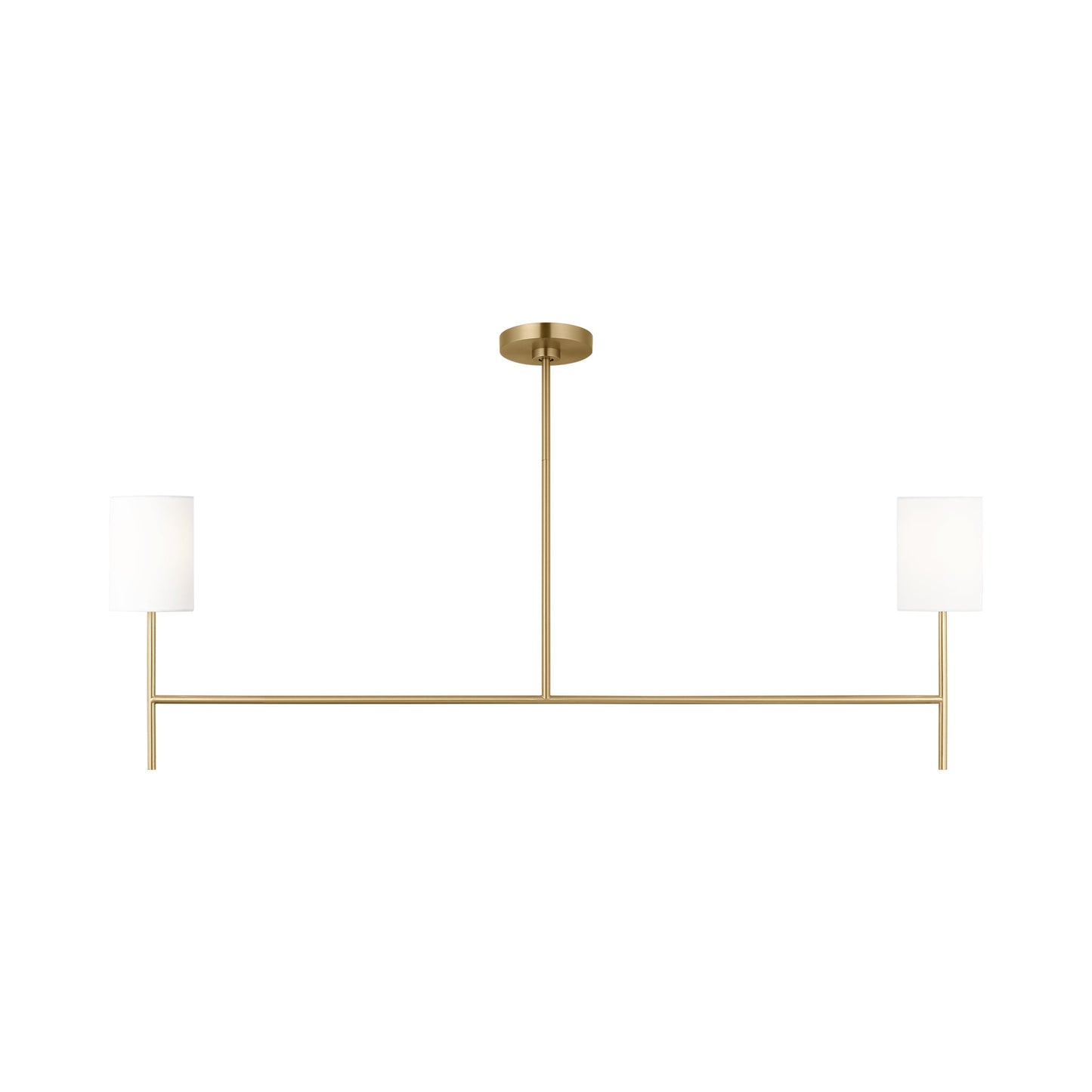 Key Linear Chandelier in Burnished Brass.