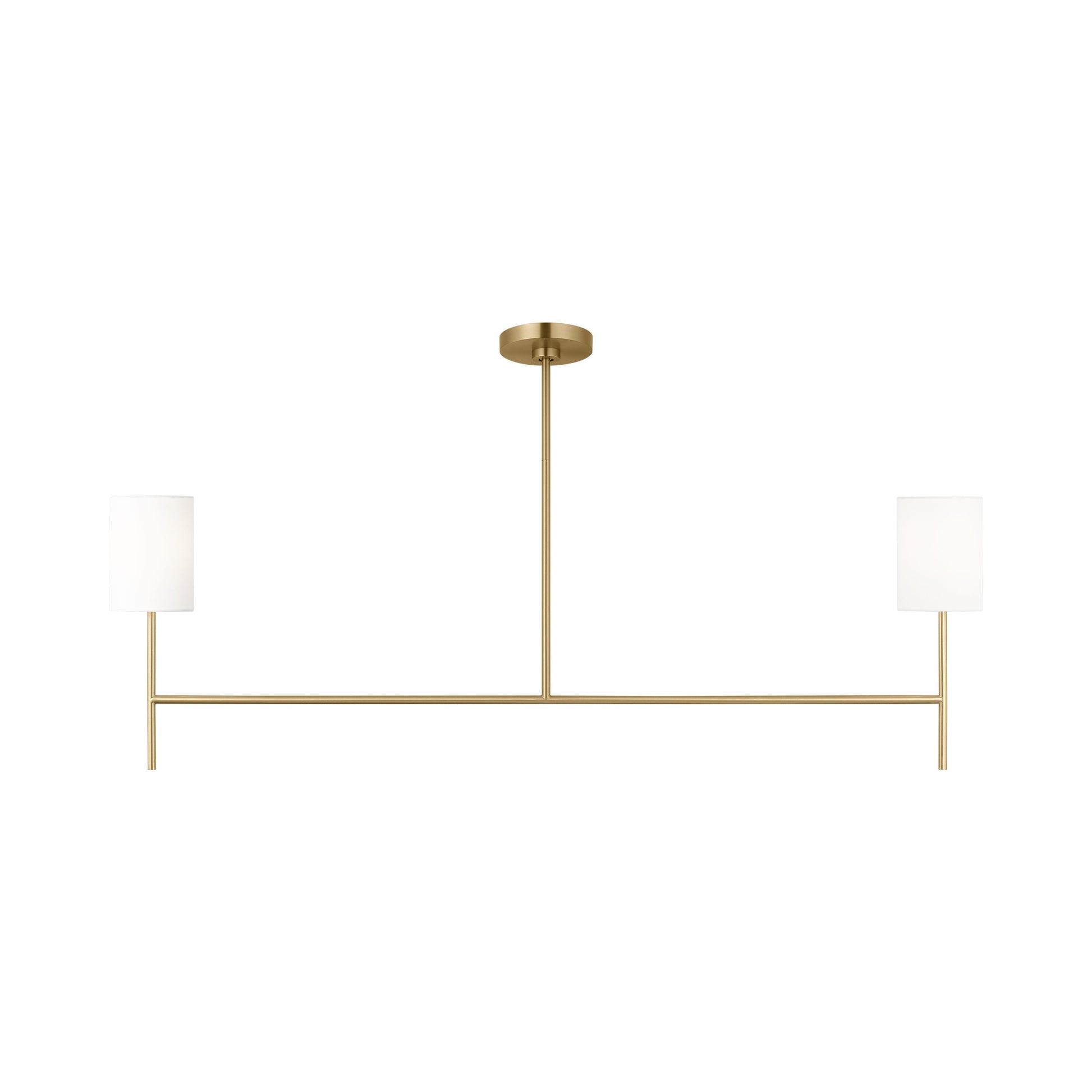 Key Linear Chandelier in Burnished Brass.