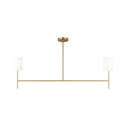 Key Linear Chandelier in Burnished Brass.