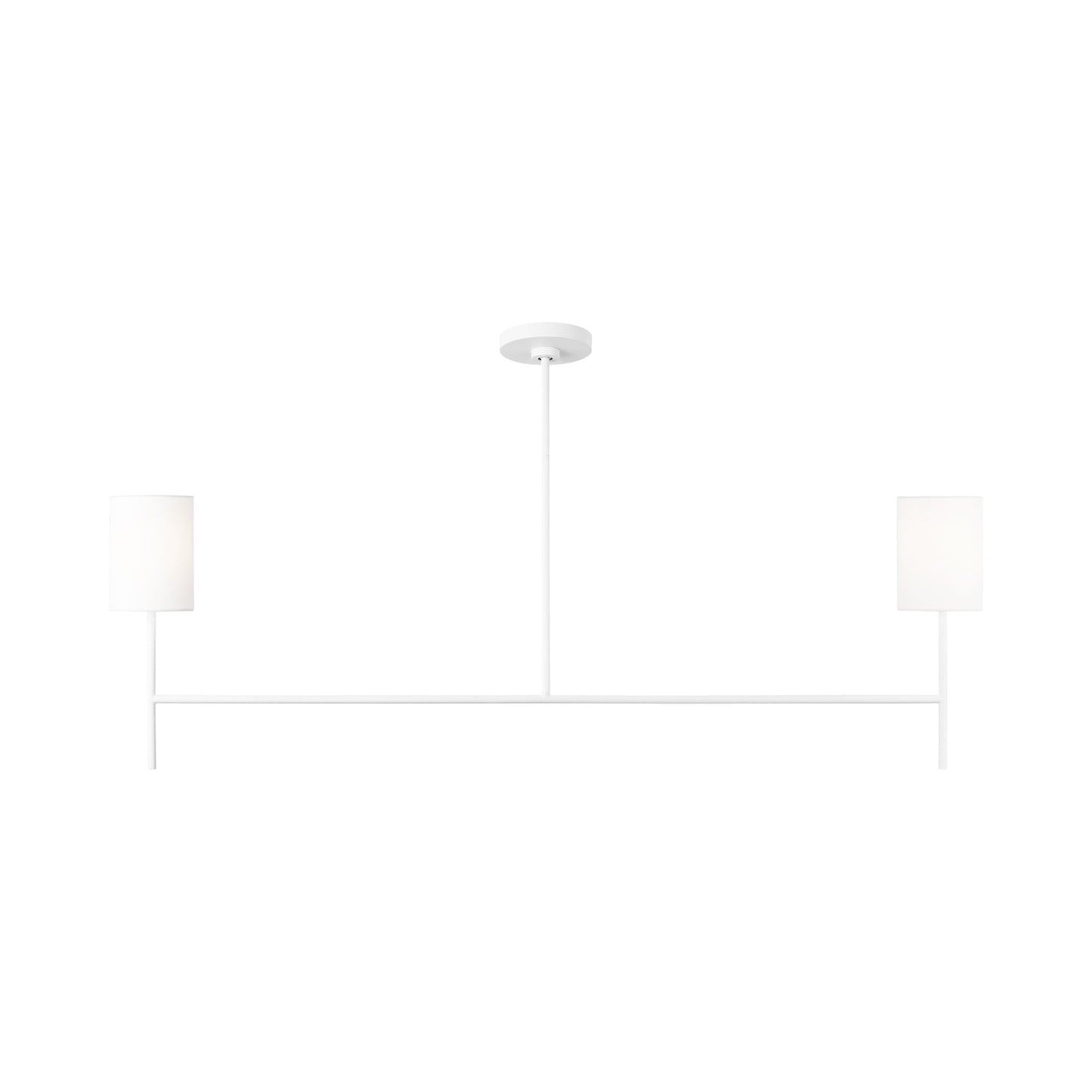 Key Linear Chandelier in Matte White.