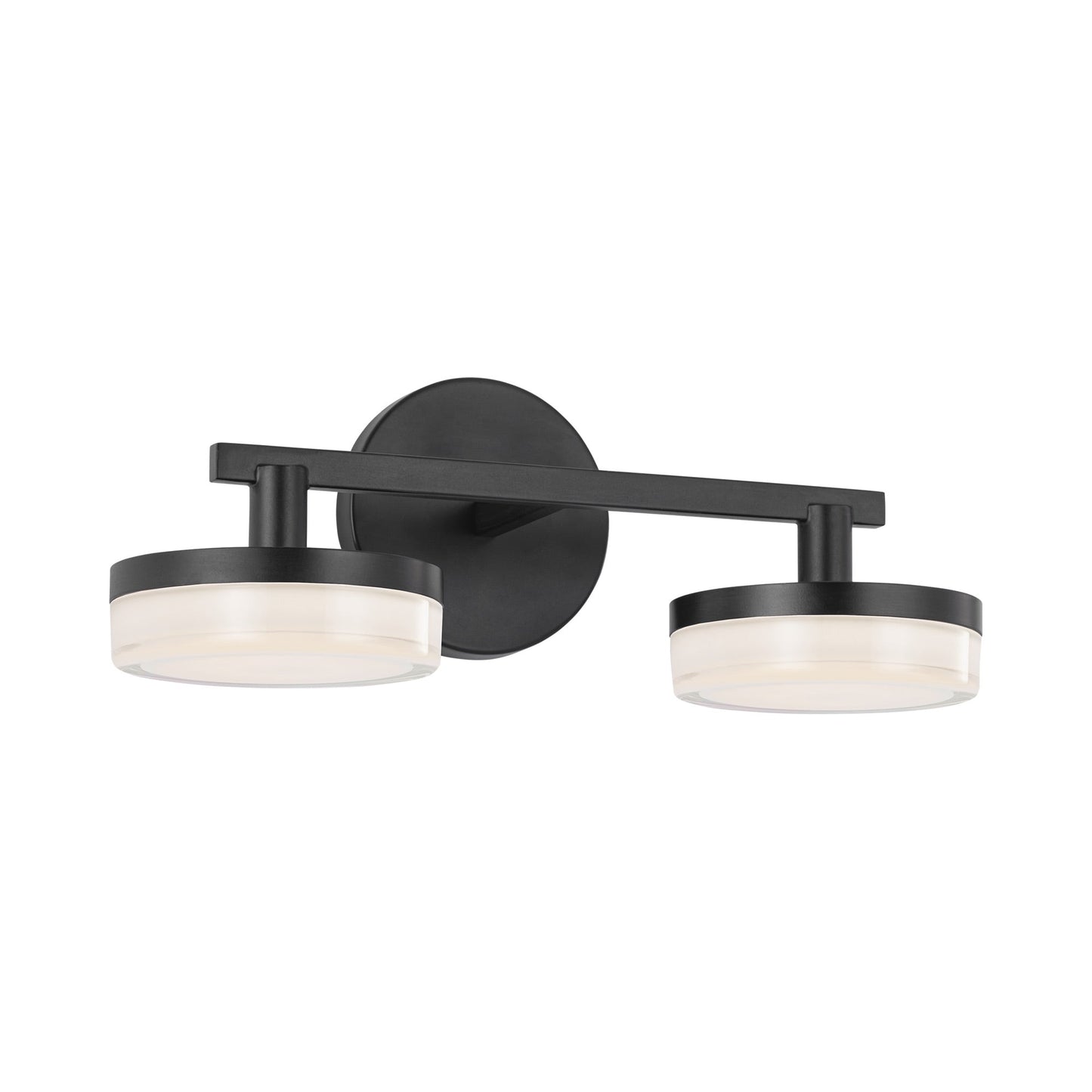 Khan LED Bath Vanity Light in Aged Iron (2-Light).
