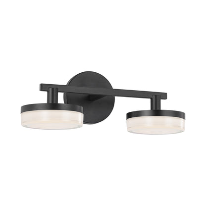 Khan LED Bath Vanity Light in Aged Iron (2-Light).
