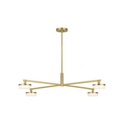 Khan LED Chandelier in Burnished Brass (Large).
