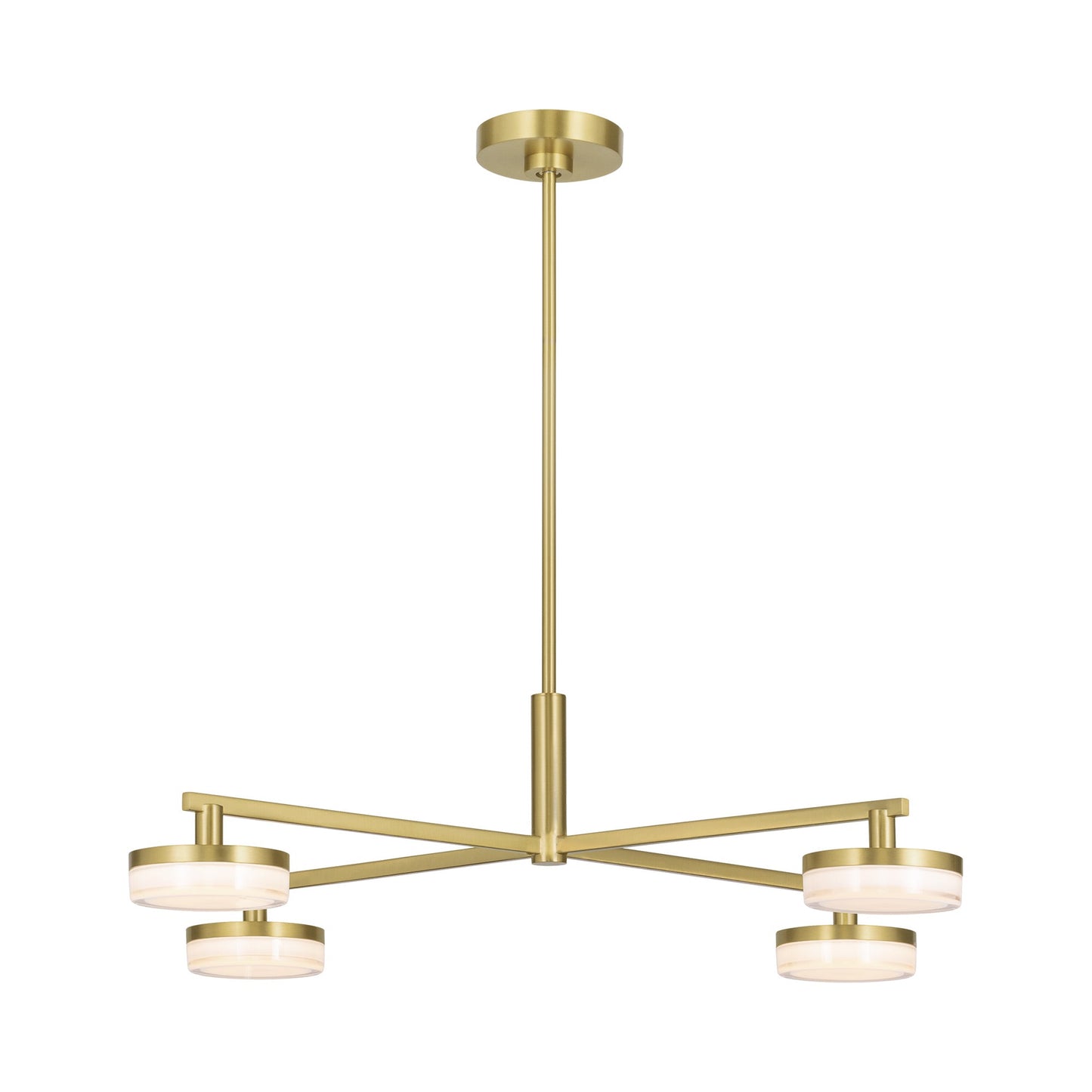 Khan LED Chandelier in Burnished Brass (X-Large).
