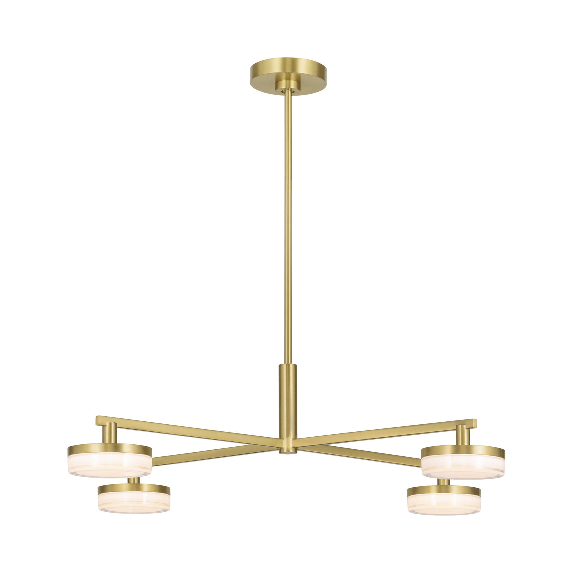 Khan LED Chandelier in Burnished Brass (X-Large).