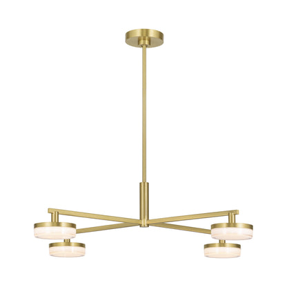 Khan LED Chandelier in Burnished Brass (X-Large).