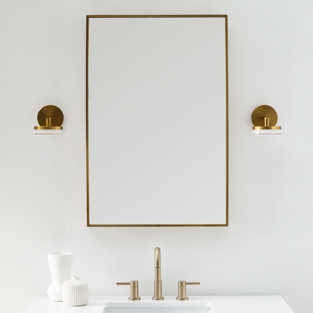 Khan LED Wall Light in bathroom.