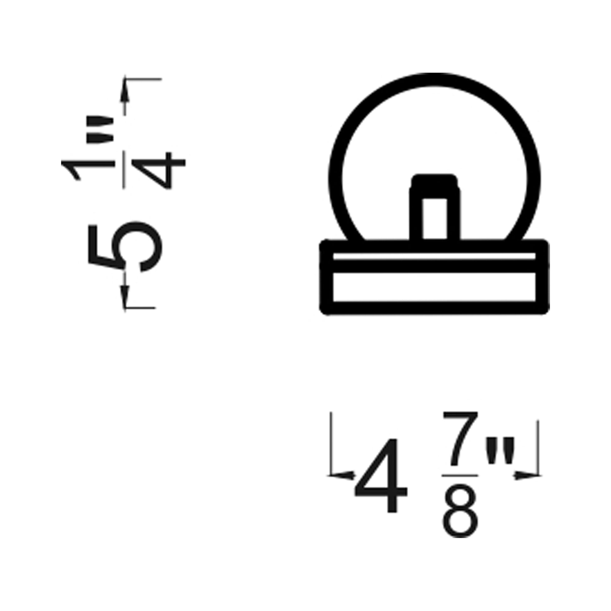 Khan LED Wall Light - line drawing.