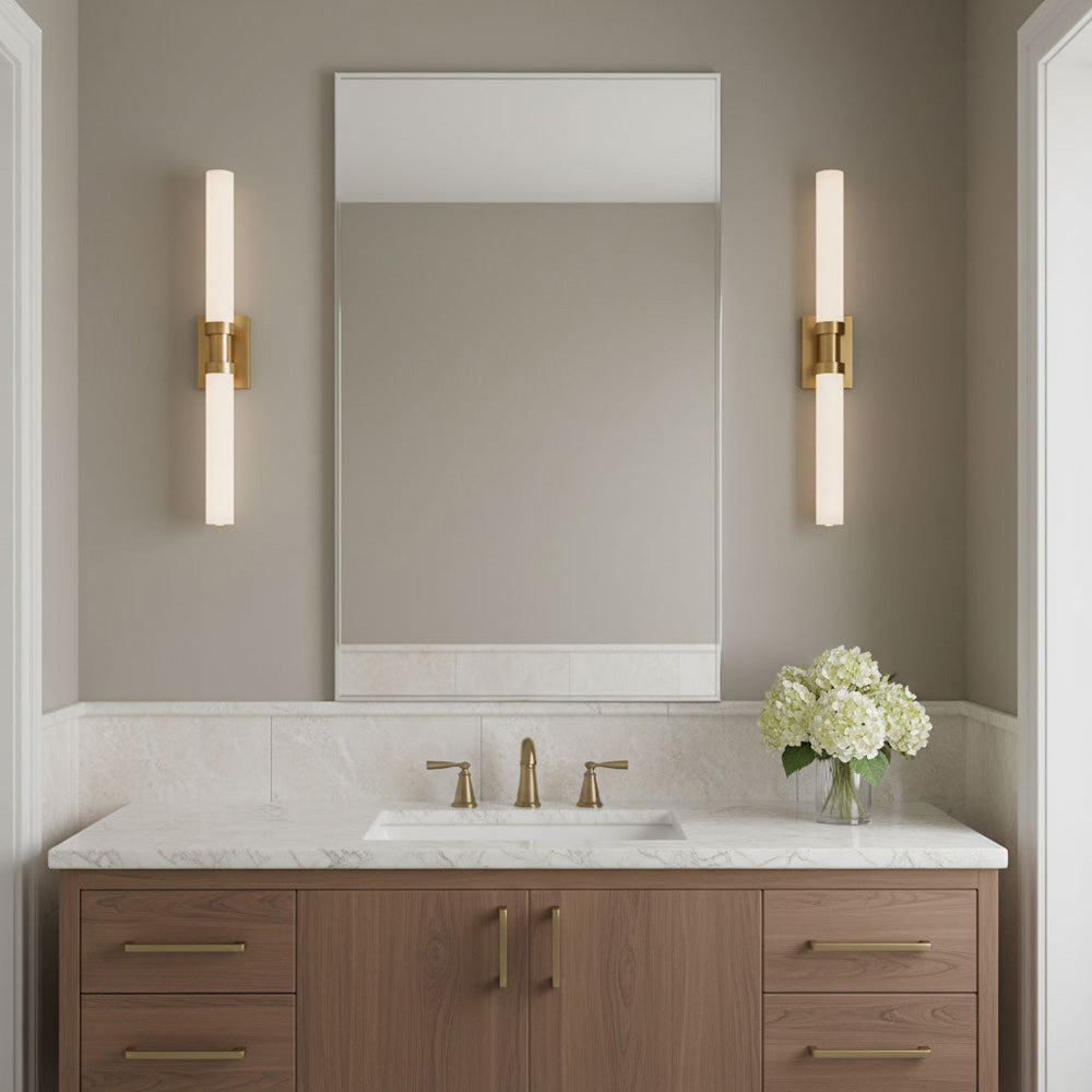 Kiel LED Bath Vanity Light in bathroom.