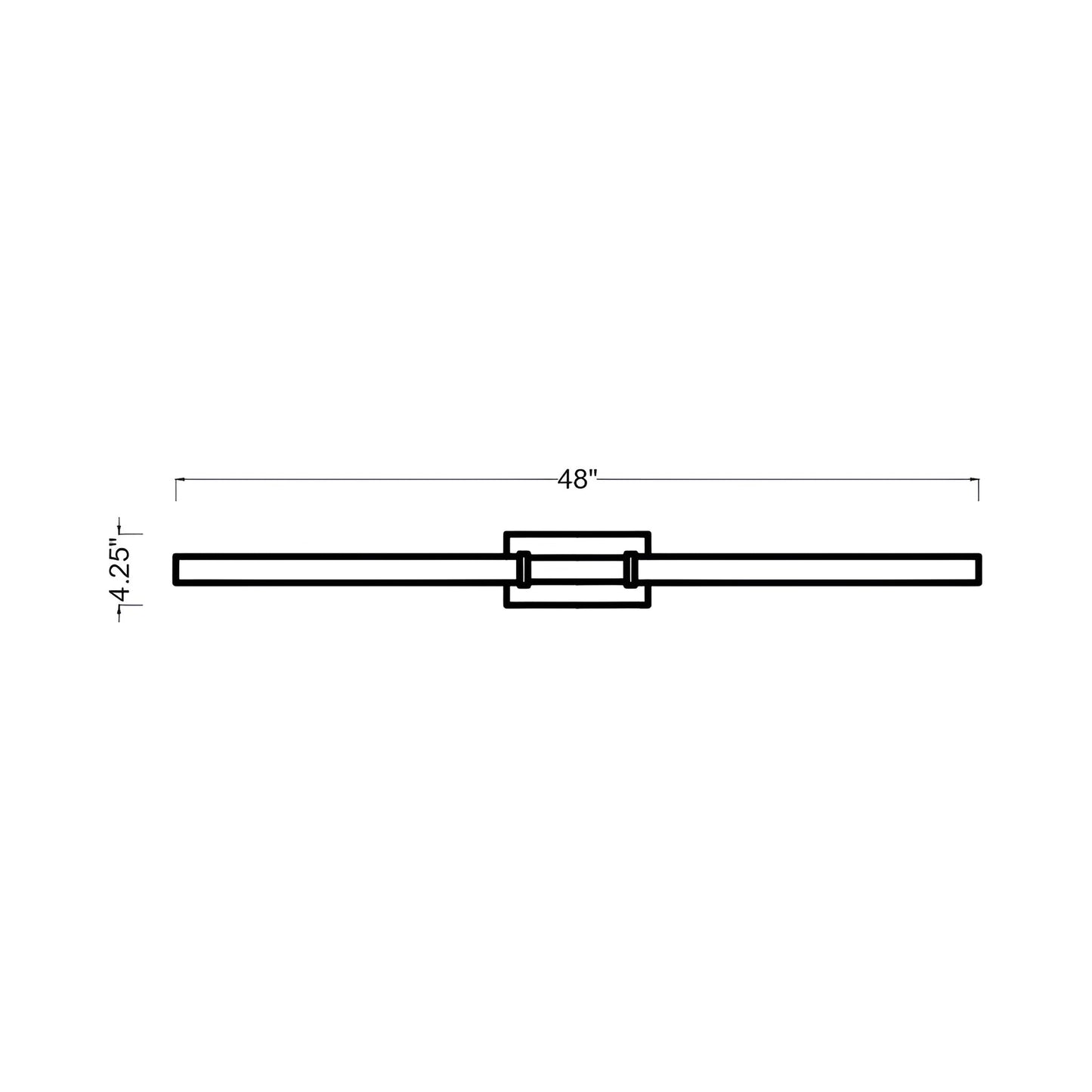 Kiel LED Bath Vanity Light - line drawing.