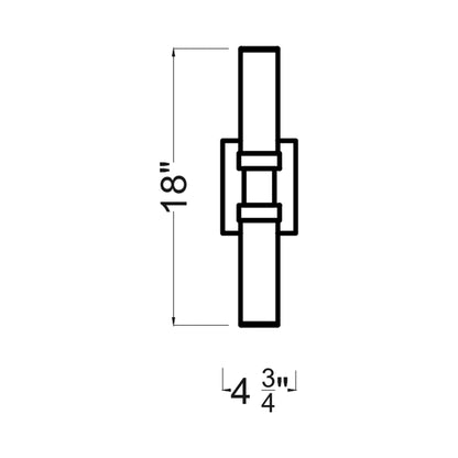 Kiel LED Bath Vanity Light - line drawing.