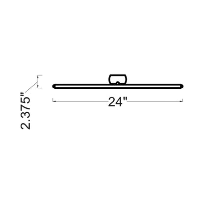 Lamont LED Picture Light - line drawing.