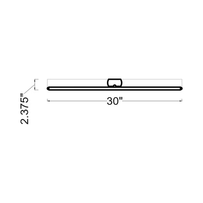 Lamont LED Picture Light - line drawing.