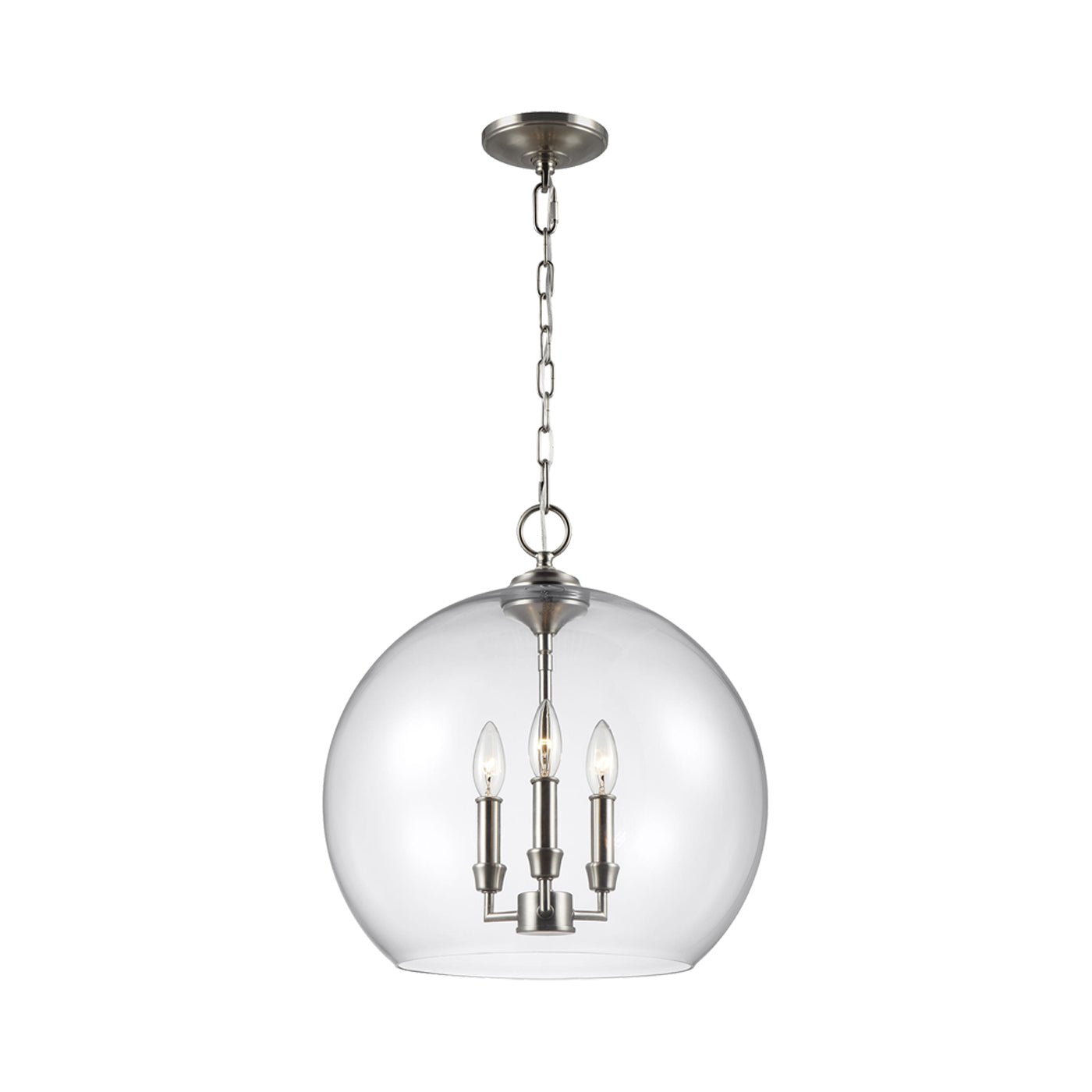 Lawler Pendant Light in Satin Nickel.