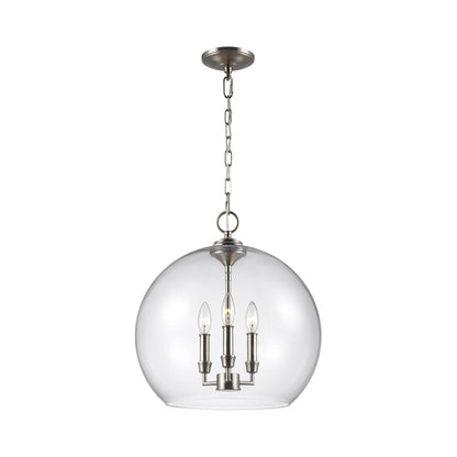 Lawler Pendant Light in Satin Nickel.
