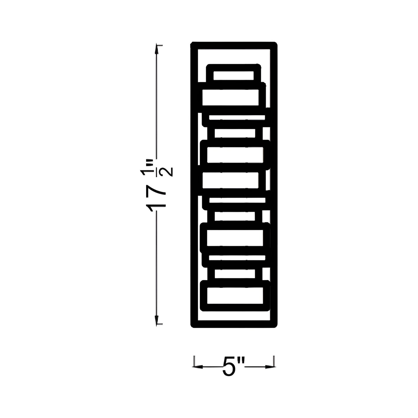 Legend Outdoor LED Wall Light - line drawing.