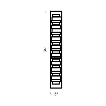 Legend Outdoor LED Wall Light - line drawing.