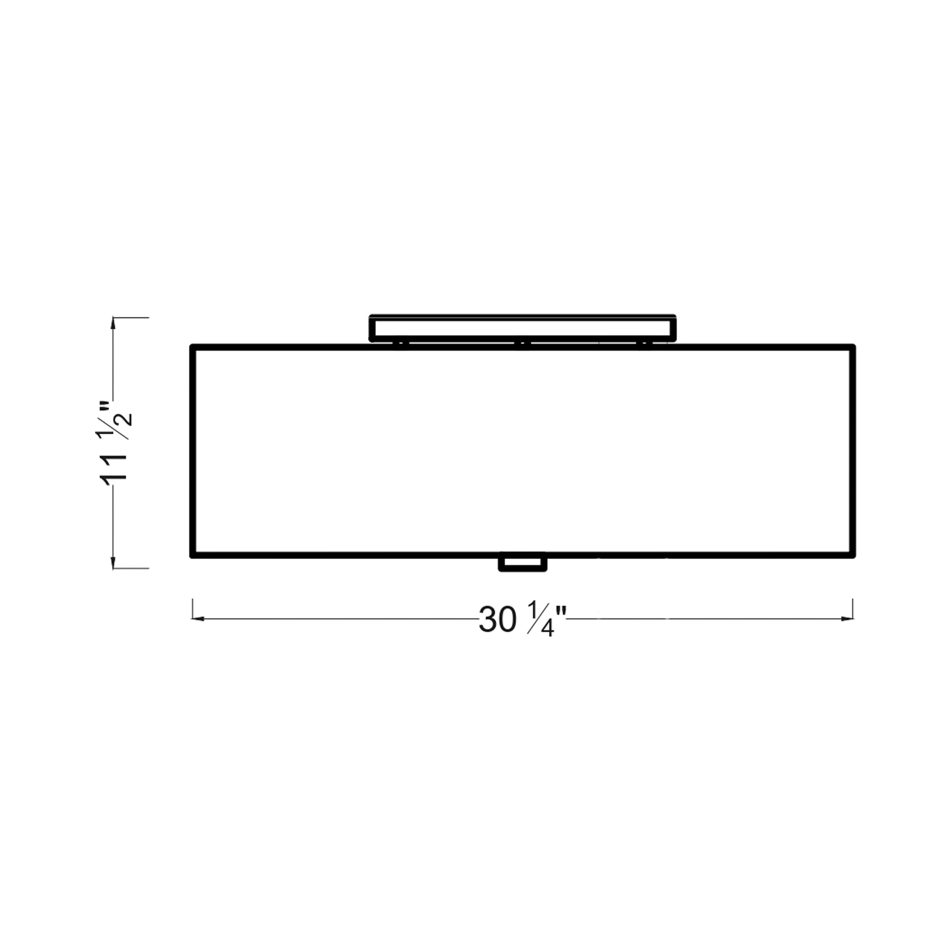 Lennon Semi Flush Mount Ceiling Light - line drawing.