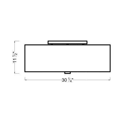 Lennon Semi Flush Mount Ceiling Light - line drawing.
