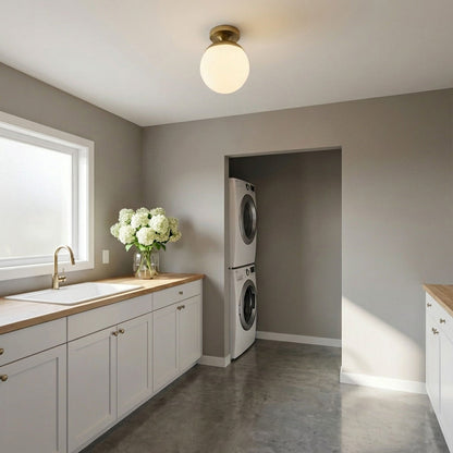 Leo Ceiling / Wall Light in laundry room.