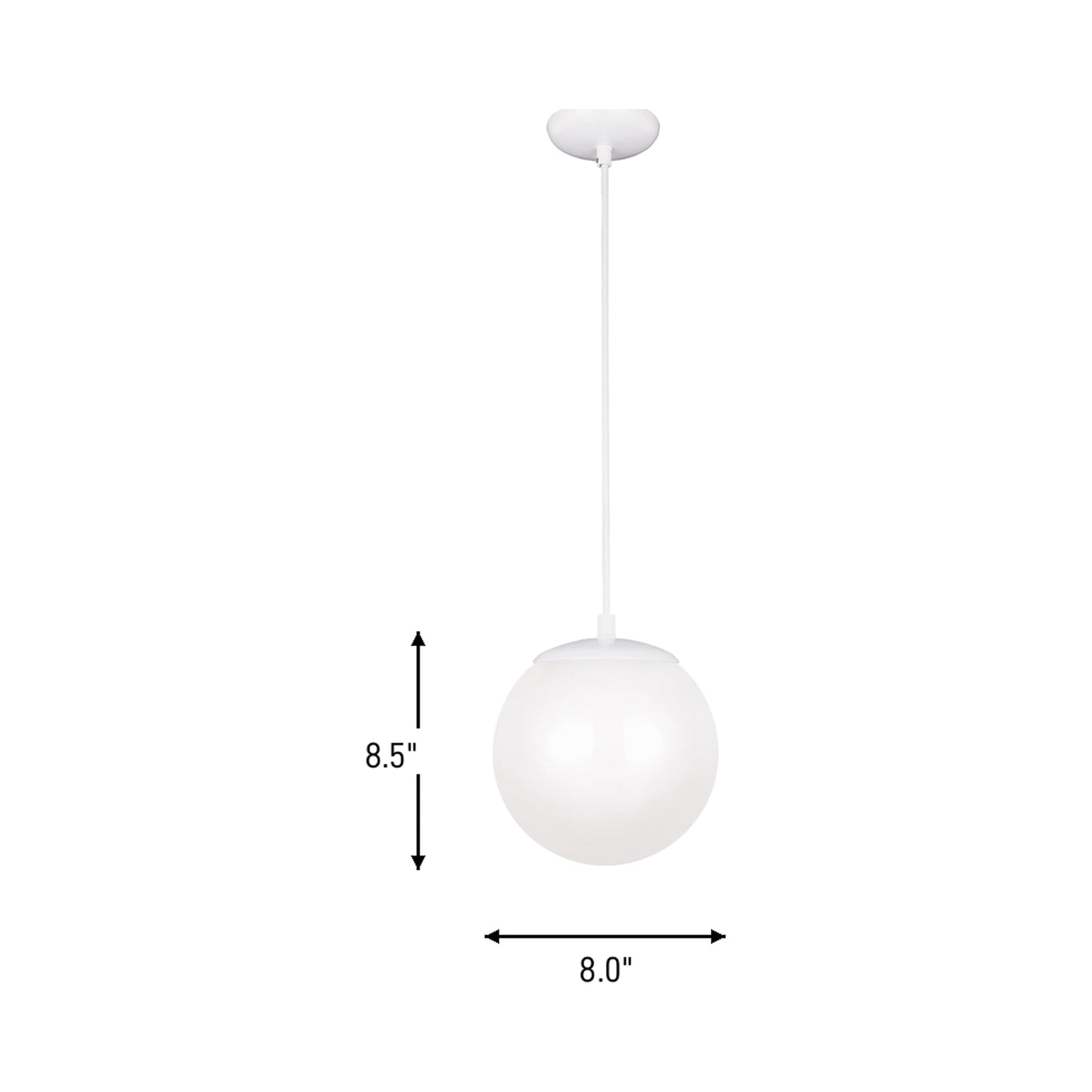 Leo Pendant Light - line drawing.