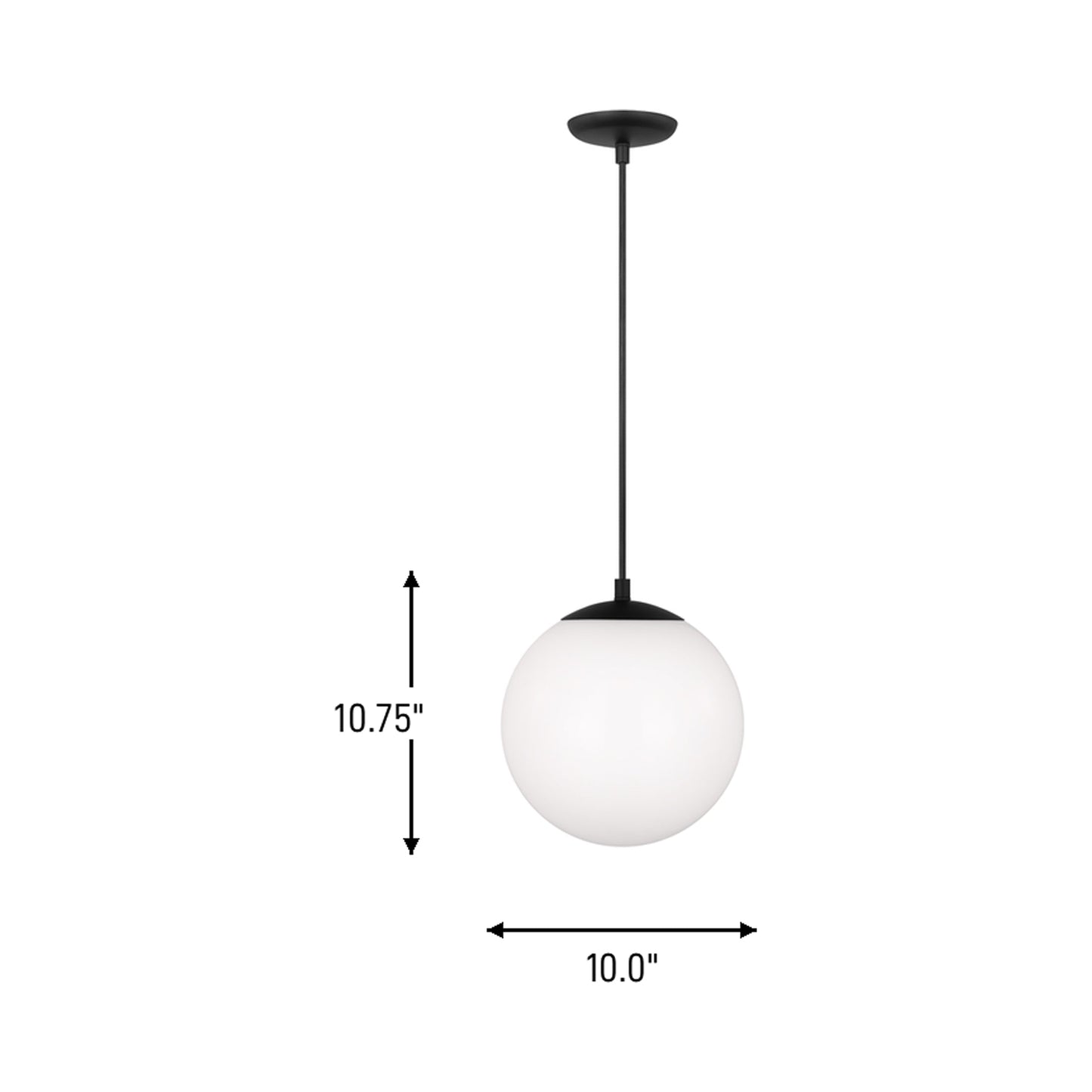 Leo Pendant Light - line drawing.