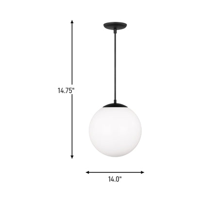 Leo Pendant Light - line drawing.