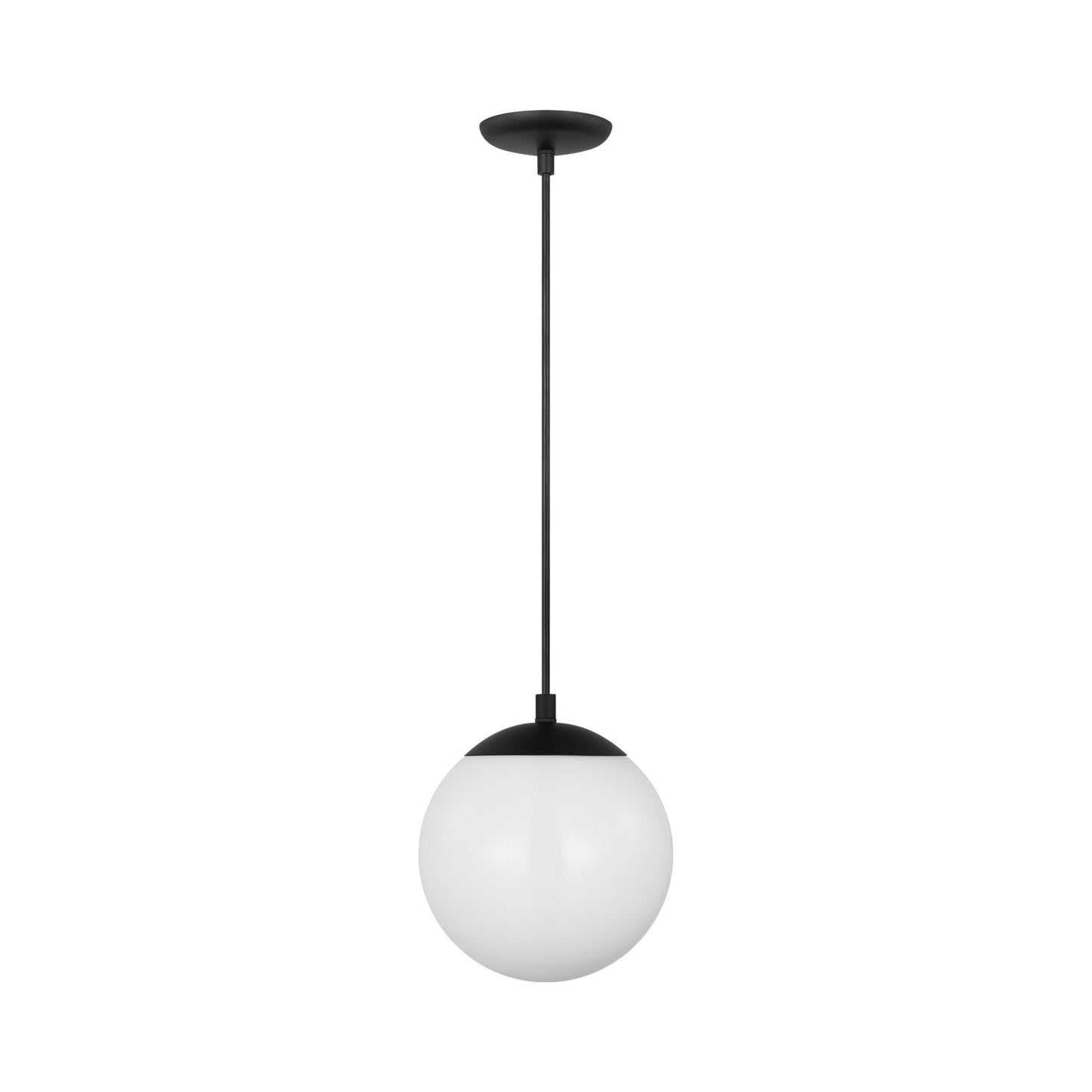 Leo Pendant Light in Midnight Black/White (8-Inch/Bulb Not Included & LED Bulb Included).