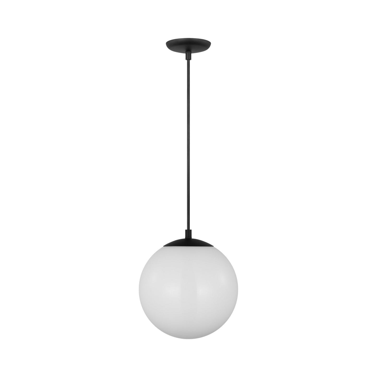 Leo Pendant Light in Midnight Black/White (10-Inch/Bulb Not Included & LED Bulb Included).