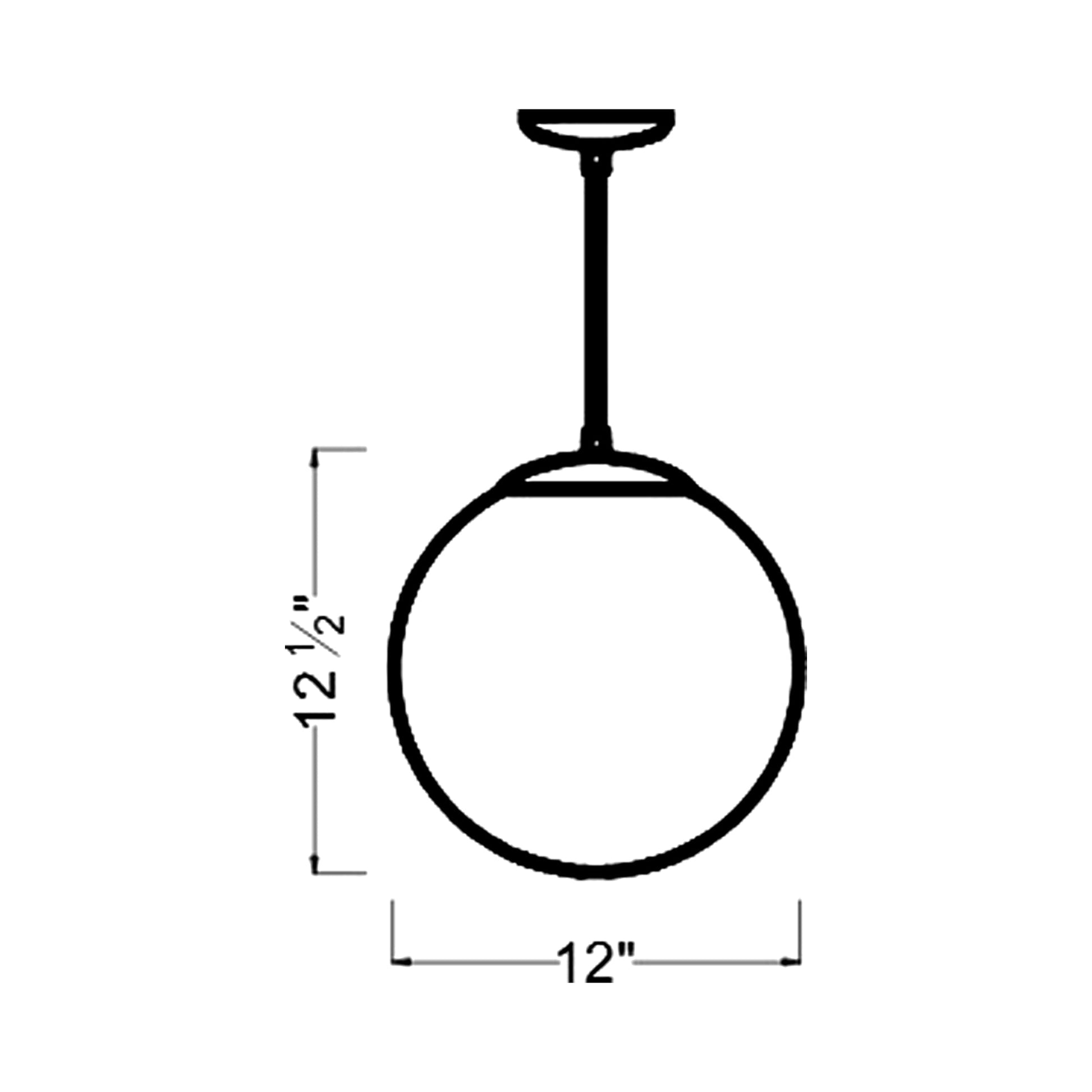 Leo Pendant Light - line drawing.