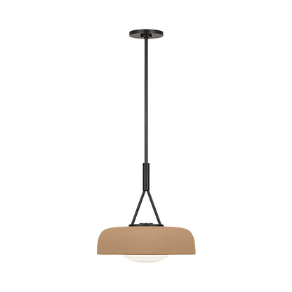 Liora Pendant Light in Aged Iron/Toast Stoneware (15-Inch).