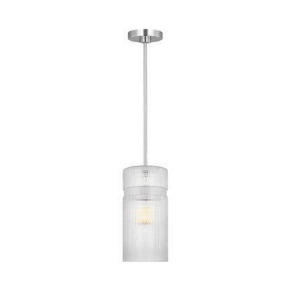 Liouet Glass Pendant Light in Brushed Nickel.