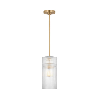 Liouet Glass Pendant Light in Satin Brass.
