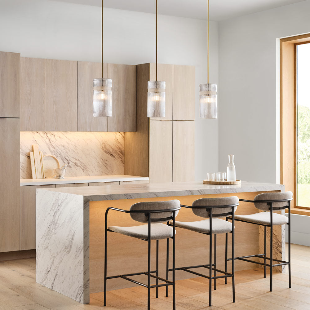 Liouet Glass Pendant Light in kitchen.