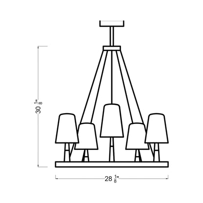 Lismore Chandelier - line drawing.