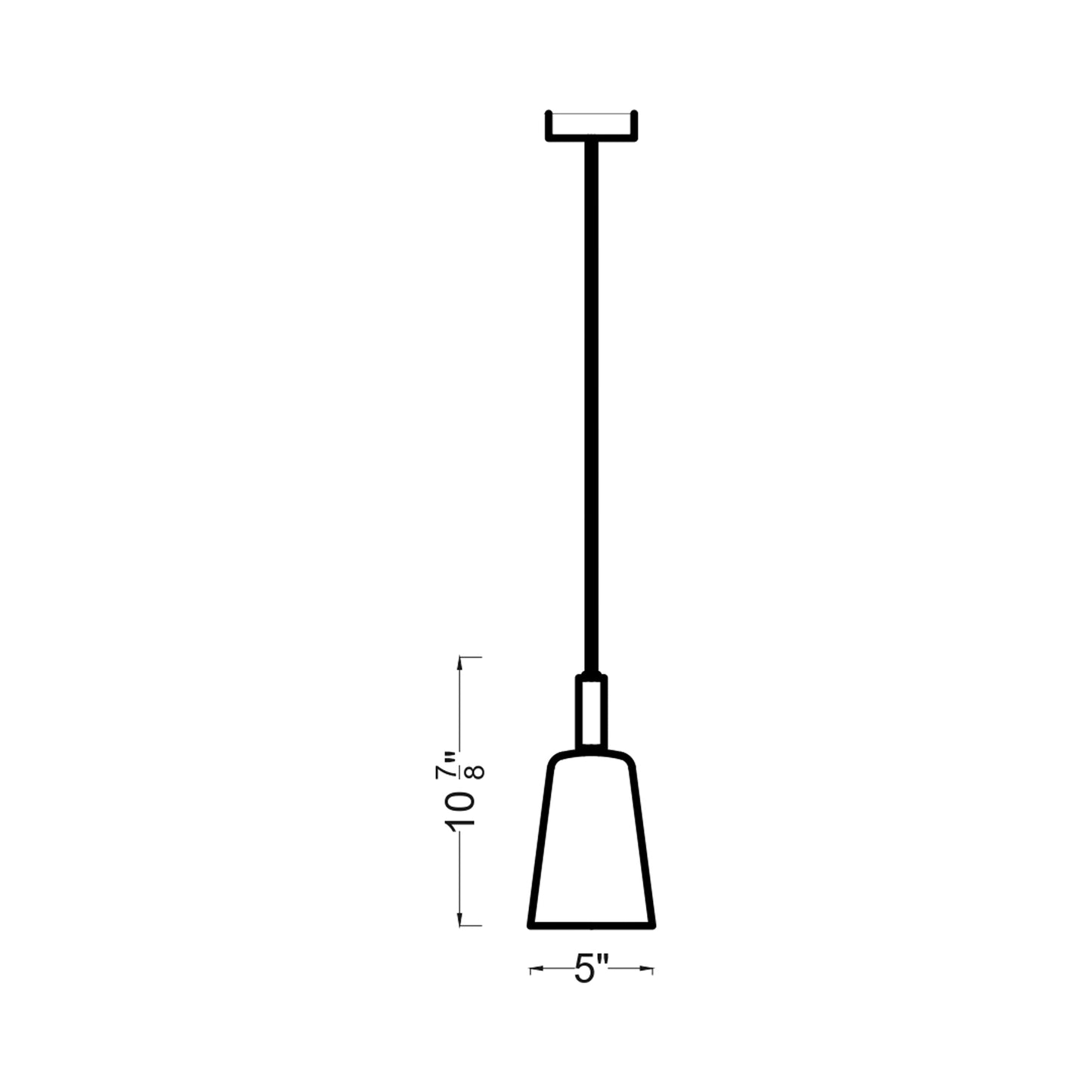 Lismore Pendant Light - line drawing.