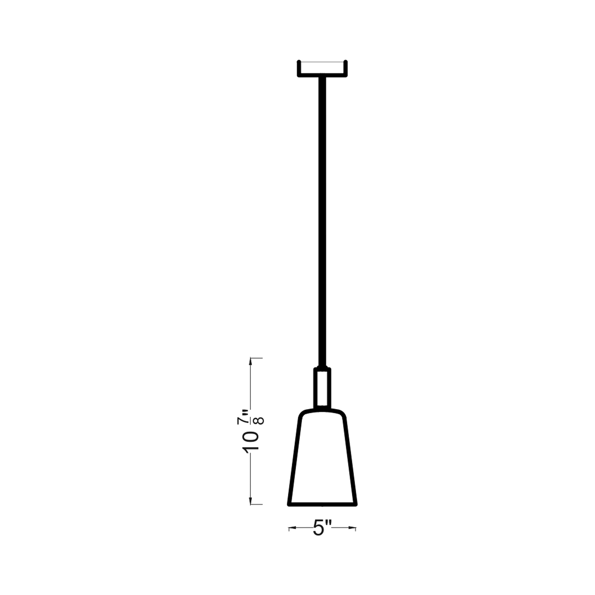 Lismore Pendant Light - line drawing.