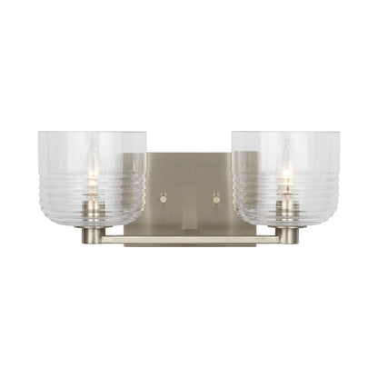 Lochdale Bath Vanity Light in Brushed Nickel (2-Light).