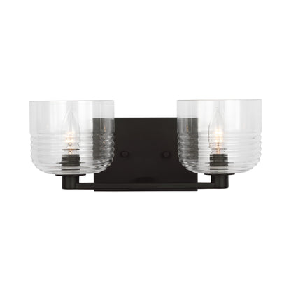 Lochdale Bath Vanity Light in Midnight Black (2-Light).