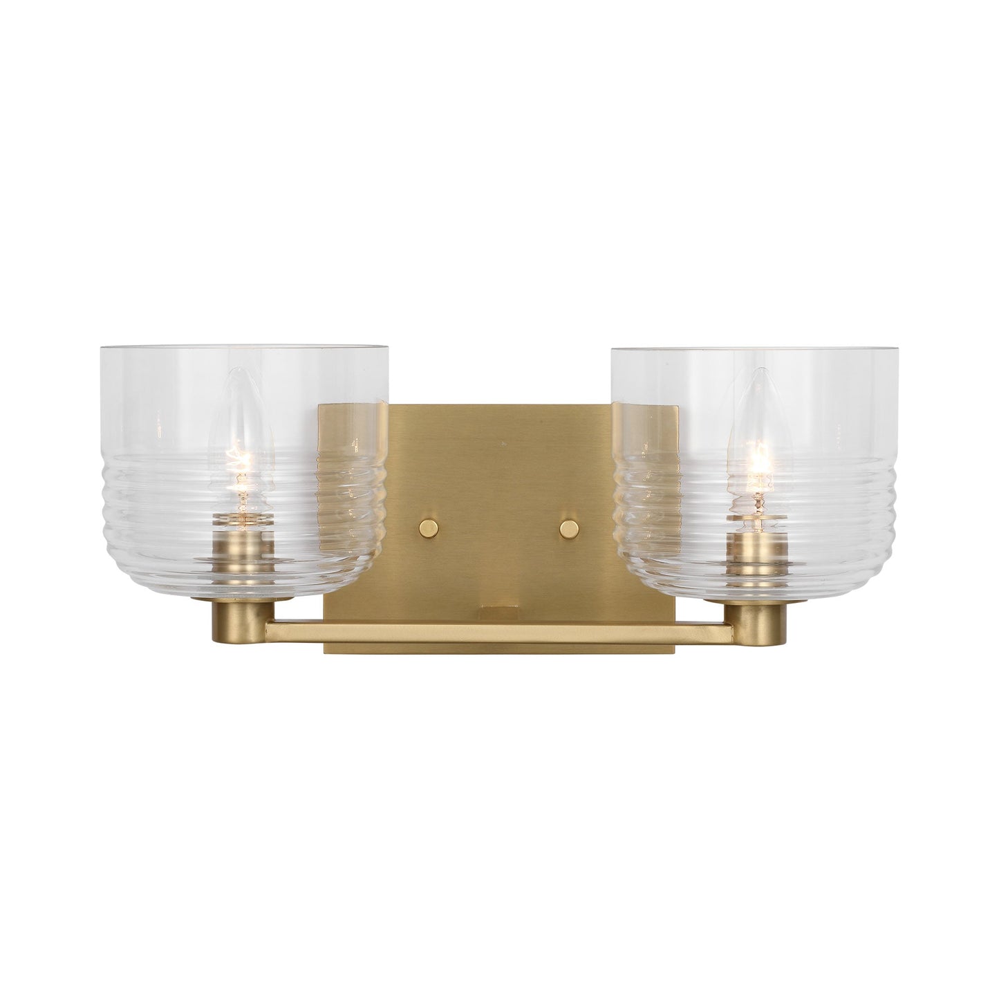 Lochdale Bath Vanity Light in Satin Brass (2-Light).