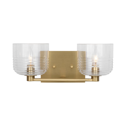 Lochdale Bath Vanity Light in Satin Brass (2-Light).